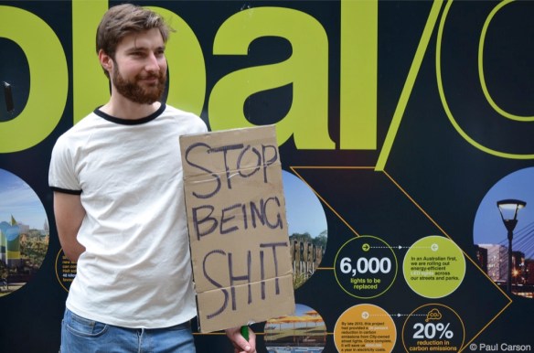 One of the March In March attendees with a pointed message for the Abbott government.